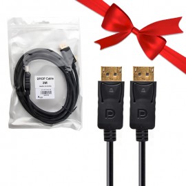 بسته 1+3 کابل DisplayPort کی لینک (KLINK) طول 3 متر مدل K-8103 (یک عدد هدیه)