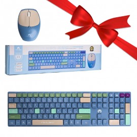 بسته 1+5 کیبورد و موس بی سیم/ بلوتوث میکاسو (MIKUSO) مدل KB-C023 (یک عدد هدیه)