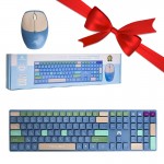 بسته 1+5 کیبورد و موس بی سیم/ بلوتوث میکاسو (MIKUSO) مدل KB-C023 (یک عدد هدیه)