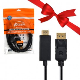 بسته 1+5 کابل Display به HDMI طول 1.8 متر کایزر (KAISER) (یک عدد هدیه)