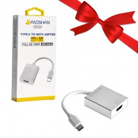 بسته 1+5 تبدیل Type-C To HDMI انوشان (ANOSHAN) مدل A-813 (یک عدد هدیه)
