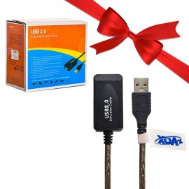 بسته 1+2 کابل افزایش طول برددار USB 2.0 ایکس وکس (XVOX) طول 20 متر (یک عدد هدیه)
