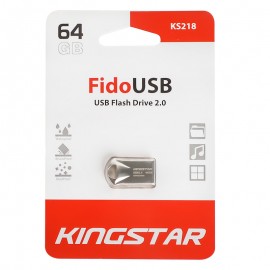 فلش کینگ استار (KingStar) مدل 64GB Fido USB KS218 نقره ای
