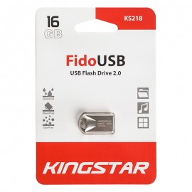 فلش کینگ استار (KingStar) مدل 16GB Fido USB KS218 نقره ای