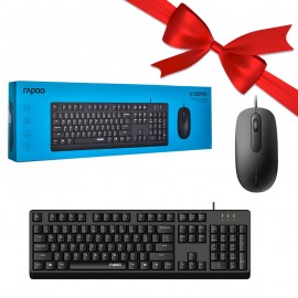 بسته 1+5 کیبورد و موس سیم دار رپو (RAPOO) مدل X130PRO (یک عدد هدیه)