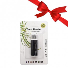 بسته 1+3 رم ریدر USB2.0 همه کاره 32in1 فلزی (یک عدد هدیه)