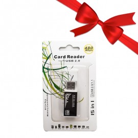 بسته 1+3 رم ریدر USB2.0 همه کاره فلزی (یک عدد هدیه)
