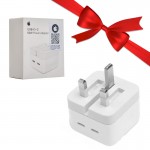 بسته 1+3 کلگی فست شارژر سه شاخه اروپایی اپل مدل 2306 (Apple) 50W کپی (یک عدد هدیه)