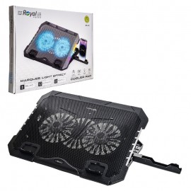 فن لپ تاپ LED RGB و هولدر موبایل رویال (Royal) مدل RFL-335