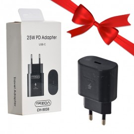 بسته 1+3 کلگی شارژر 25 وات ترکا (TREQA) Super fast مدل CH-9038 (یک عدد هدیه)