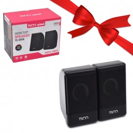 بسته 1+10 اسپیکر 2 تکه لپ تاپی تسکو (TSCO) مدل TS 2058 (یک عدد هدیه)