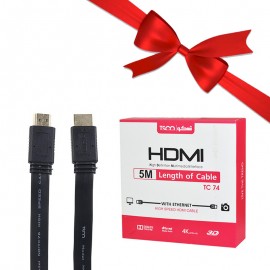 بسته 1+4 کابل HDMI تسکو (TSCO) طول 5 متر مدل TC 74 (یک عدد هدیه)