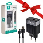 بسته 1+5 شارژر دیواری 20 وات + کابل تایپ سی تکنیکس (TECNIX) مدل CHR-094-C (یک عدد هدیه)