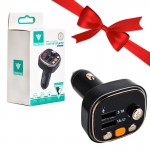 بسته 1+5 شارژر فندکی 15 وات دو پورت + FM پلیر بلوتوثی تکنیکس (TECNIX) مدل CHR-B020 (یک عدد هدیه)