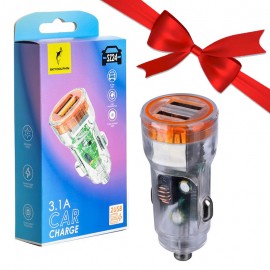 بسته 1+5 شارژر فندکی 15 وات دو پورت اسکای دلفین (SKYDOLPHIN) مدل SZ24 (یک عدد هدیه)