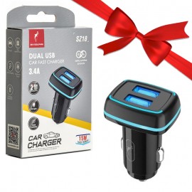 بسته 1+5 شارژر فندکی 15 وات دو پورت اسکای دلفین (SKYDOLPHIN) مدل SZ18 (یک عدد هدیه)