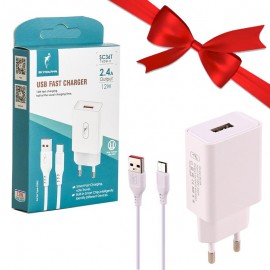 بسته 1+5 شارژر دیواری 12 وات + کابل تایپ سی اسکای دلفین (SKYDOLPHIN) مدل SC36T (یک عدد هدیه)
