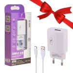 بسته 1+5 شارژر دیواری 12 وات + کابل تایپ سی اسکای دلفین (SKYDOLPHIN) مدل SC06T (یک عدد هدیه)