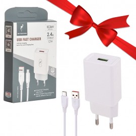 بسته 1+5 شارژر دیواری 12 وات + کابل اندروید اسکای دلفین (SKYDOLPHIN) مدل SC36V (یک عدد هدیه)