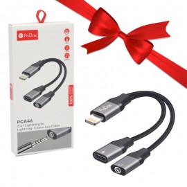 بسته 1+3 کابل تبدیل Lightning to aux پرووان (ProOne) مدل PCA46 (یک عدد هدیه)