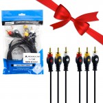 بسته 1+3 کابل 3 به 3 صدا و تصویر (3RCA/3RCA) مینی اسکای (MiniSKY) طول 1.5 متر (یک عدد هدیه)