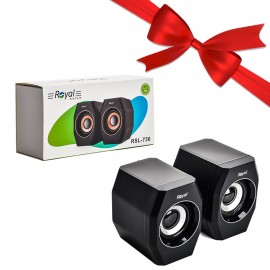 بسته 1+10 اسپیکر لپ تاپی 2 تکه رویال (Royal) مدل RSL-730 (یک عدد هدیه)