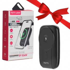 بسته 1+2 پاوربانک بی سیم + دو کابل همراه تسکو (TSCO) مدل TP 934W ظرفیت 10000mAh (یک عدد هدیه)