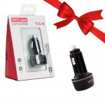 بسته 1+2 شارژر فندکی 30 وات دو پورت + کابل تایپ سی تسکو (TSCO) مدل TCG 40 (یک عدد هدیه)