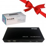 بسته 1+1 KVM سوئیچ HDMI دو پورت دی لینک (D-Link) مدل DKVM-210H (یک عدد هدیه)