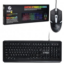 کیبورد و موس سیم دار بک لایت RGB ایکس پی (XP) مدل XP-12300R