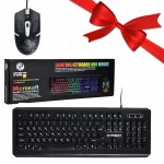 بسته 1+5 کیبورد و موس سیم دار بک لایت RGB ایکس پی (XP) مدل XP-12300R (یک عدد هدیه)