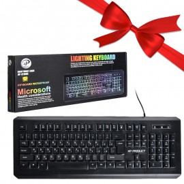 بسته 1+5 کیبورد سیم دار بک لایت RGB ایکس پی (XP) مدل XP-12100R (یک عدد هدیه)