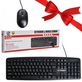 بسته 1+5 کیبورد و موس سیم دار ایکس پی (XP) مدل XP-12500R (یک عدد هدیه)