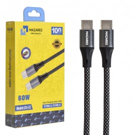 کابل تایپ سی به تایپ سی (Type-C to Type-C) مازارس (MAZARES) طول 1 متر مدل C15-CC