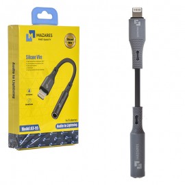 کابل لایتنینگ به جک 3.5 میلی متری مادگی (Lightning To Aux) مازارس (MAZARES) طول 10 سانتی متر مدل AX-99