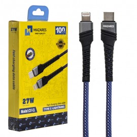 کابل تایپ سی به آیفون (Type-C To Lightning) مازارس (MAZARES) طول 1 متر مدل C17-CL