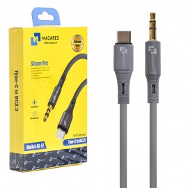 کابل تایپ سی به جک 3.5 میلی متری (Type-C To Aux) مازارس (MAZARES) طول 1 متر مدل AX-97