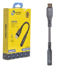 کابل تایپ سی به جک 3.5 میلی متری مادگی (Type-C To Aux) مازارس (MAZARES) طول 10 سانتی متر مدل AX-98