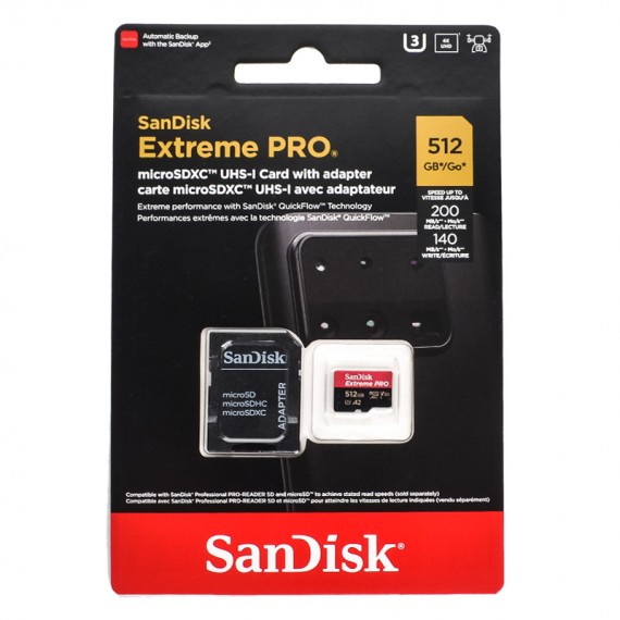 رم موبایل و دوربین سن دیسک (SanDisk) مدل 512GB Extreme Pro 200MB/s خشاب دار گارانتی سورین
