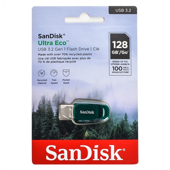 فلش سن دیسک (SanDisk) مدل 128GB Ultra Eco USB3.2 گارانتی سورین