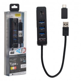 هاب 4 پورت USB و رابط تایپ سی آی ای تاپ (iETOP) مدل TU-337A