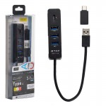 هاب 4 پورت USB و رابط تایپ سی آی ای تاپ (iETOP) مدل TU-337A