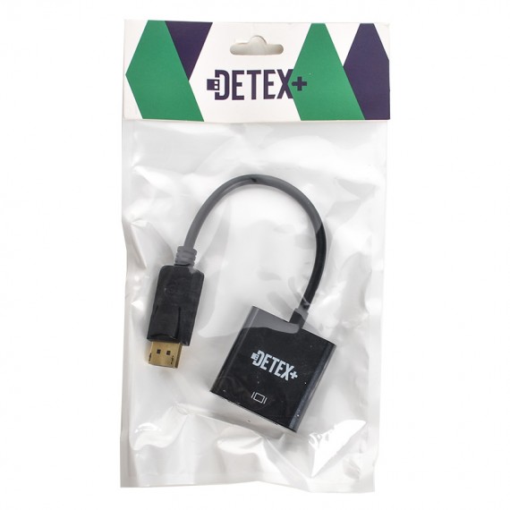 تبدیل DisplayPort To DVI دیتکس پلاس (+DETEX) طول 15 سانتی متر
