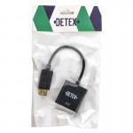 تبدیل DisplayPort To DVI دیتکس پلاس (+DETEX) طول 15 سانتی متر