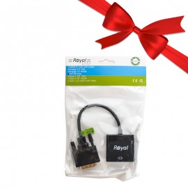 بسته 1+5 تبدیل DVI to VGA رویال (Royal) (یک عدد هدیه)