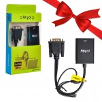 بسته 1+5 کابل تبدیل HDMI TO VGA رویال (Royal) مدل RC-1001 (یک عدد هدیه)