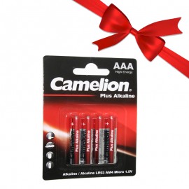 بسته 1+7 باتری نیم قلمی کملیون (Camelion) مدل Plus Alkaline (کارتی 4 تایی) (یک عدد هدیه)