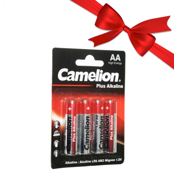 بسته 1+7 باتری قلمی کملیون (Camelion) مدل Plus Alkaline (کارتی 4 تایی) (یک عدد هدیه)