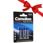 بسته 1+7 باتری نیم قلمی کملیون (Camelion) مدل Super Duty Heavy (کارتی 4 تایی) (یک عدد هدیه)