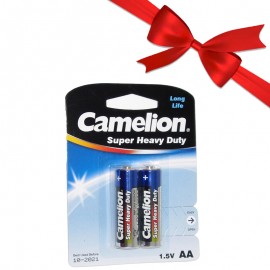 بسته 1+7 باتری قلمی کملیون (Camelion) مدل Super Heavy Duty (کارتی 2 تایی) (یک عدد هدیه)